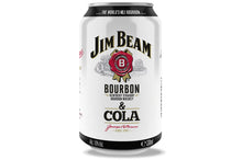 Lade das Bild in den Galerie-Viewer, Jim Beam Bourbon & Cola 10% Wiskey Mixgetränk Dose 24x 330ml