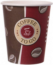Lade das Bild in den Galerie-Viewer, Kaffeebecher Top 50Stk &quot;Coffee to go&quot;, Pappe beschichtet 200 ml
