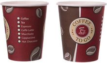 Lade das Bild in den Galerie-Viewer, Kaffeebecher Top 50Stk &quot;Coffee to go&quot;, Pappe beschichtet 200 ml
