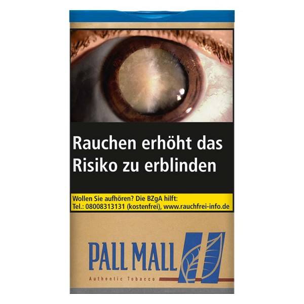 Zigarettentabak Pall Mall Authentic Blue ohne Aromazusätze XL 55 Gramm
