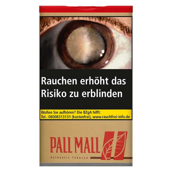 Zigarettentabak Pall Mall Authentic Red ohne Aromazusätze XL 55 Gramm